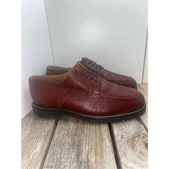 H.S. Trask & Co Brown Leather Oxford Shoes Men’s Size 10M Made in Italy Handcraf - Picture 3 of 8